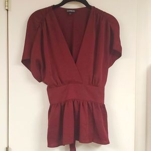 Express red dress shirt